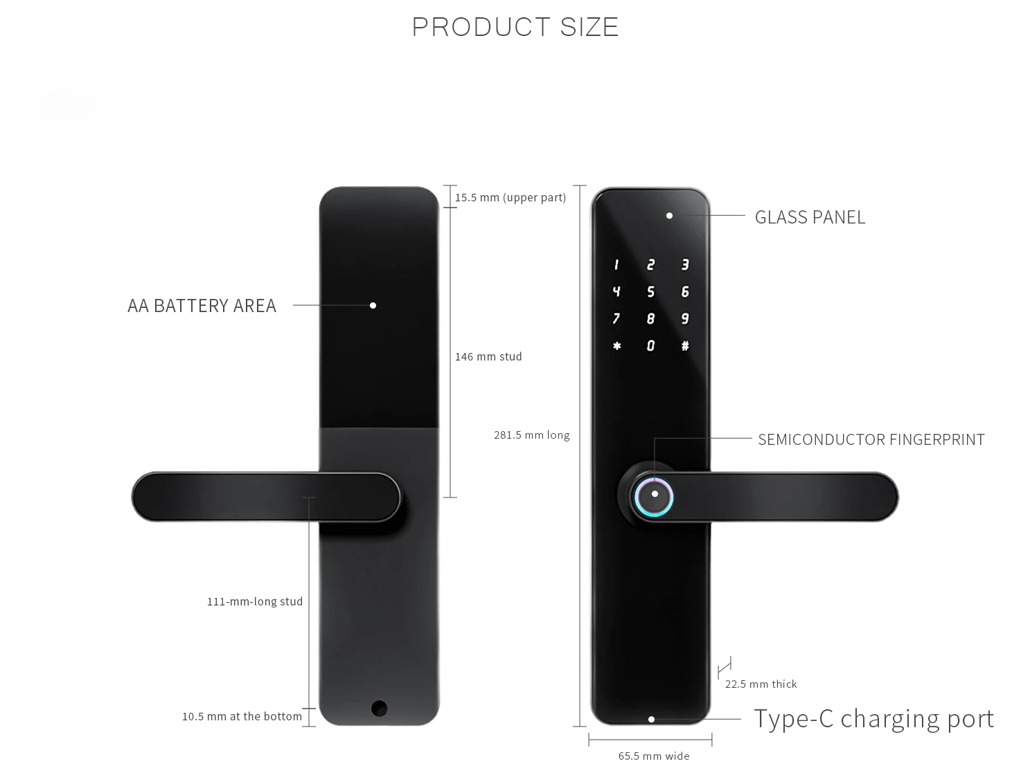 F7PRO+ 通通版一握开木门锁（TTLock） size